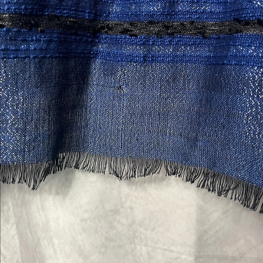 Elegant Blue, Black, Gray and Silver Scarf